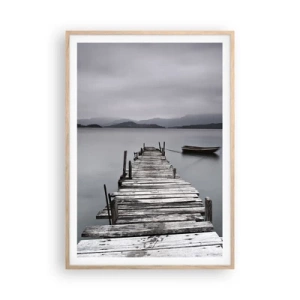 Plagát v ráme zo svetlého duba - Zajtra môžeš vyraziť - 70x100 cm