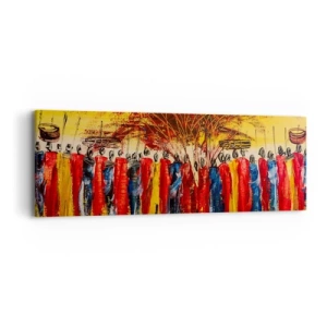 Obraz na plátne - Tam, tam, tam, tam idú - 90x30 cm