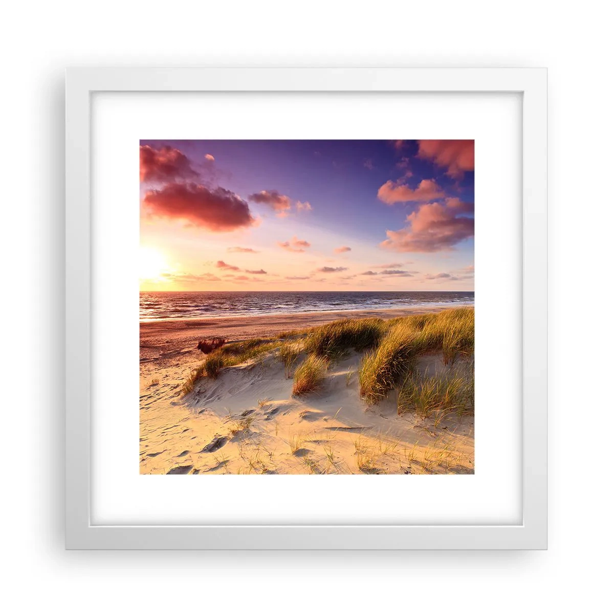 Plagát v bielom ráme - Už letom vonia vzduch - 30x30 cm