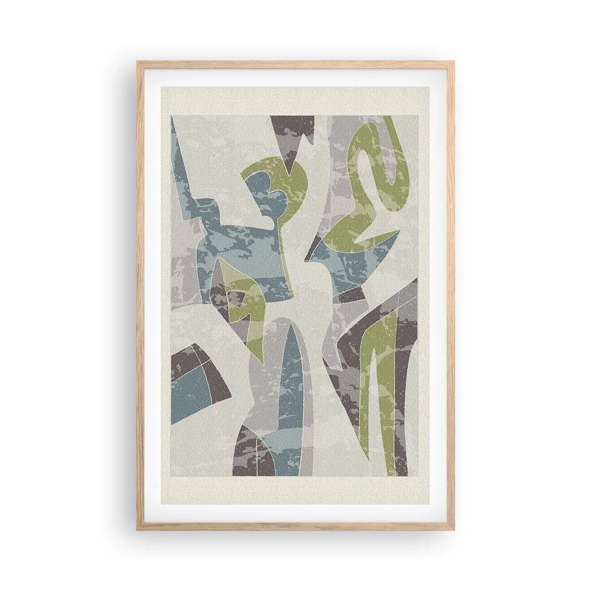 Plagát v ráme zo svetlého duba - Kompozícia za sklom - 61x91 cm