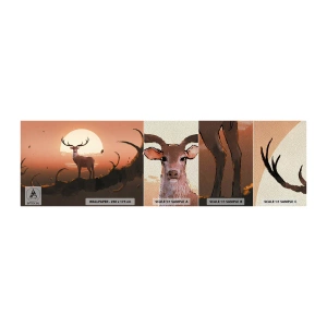 Vzorka fototapety Premium Sand - Táto noc sa nepodobá iným - Abstrakcia, Jeleň, Kus - 100x30 cm