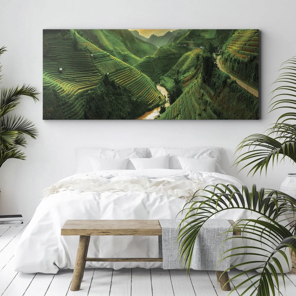 Obraz na plátne - Vietnamské údolie - 100x40 cm