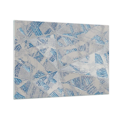 Obraz na skle - V šedo-modrom labyrinte - 100x70 cm