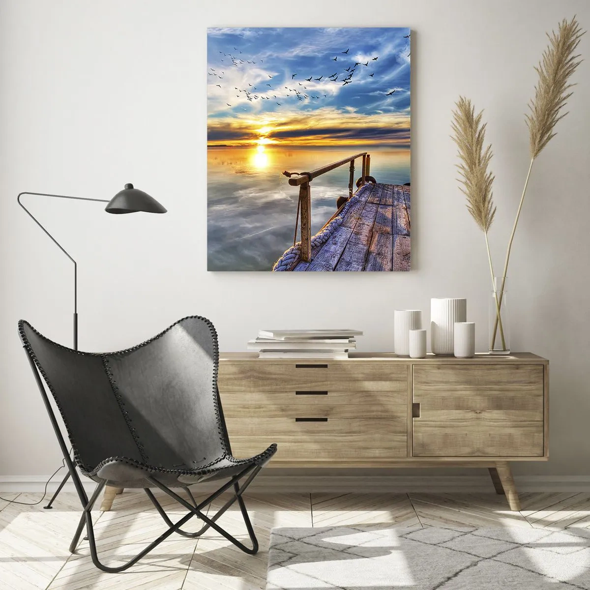 Obraz na skle - Vietor ide odpočívať - 50x70 cm
