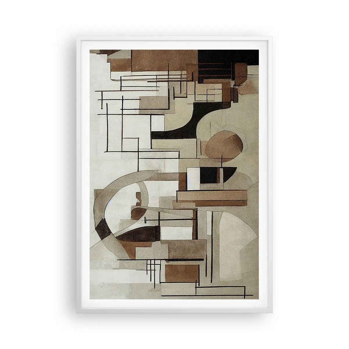 Plagát v bielom ráme - Mestská krajina 2.0 - 70x100 cm