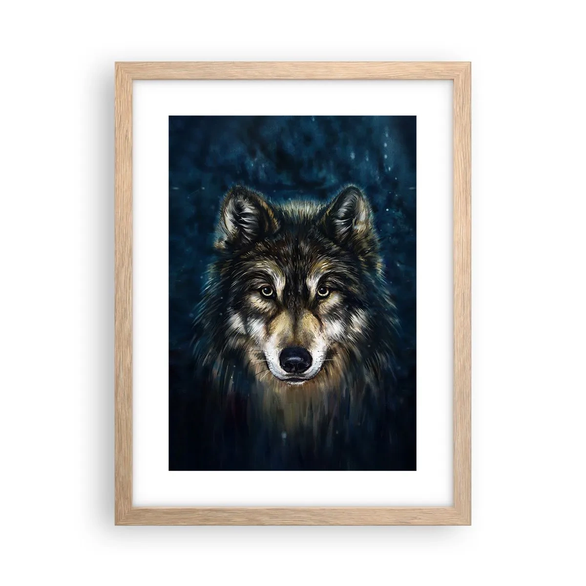 Plagát v ráme zo svetlého duba - Alfa? A omega - 30x40 cm