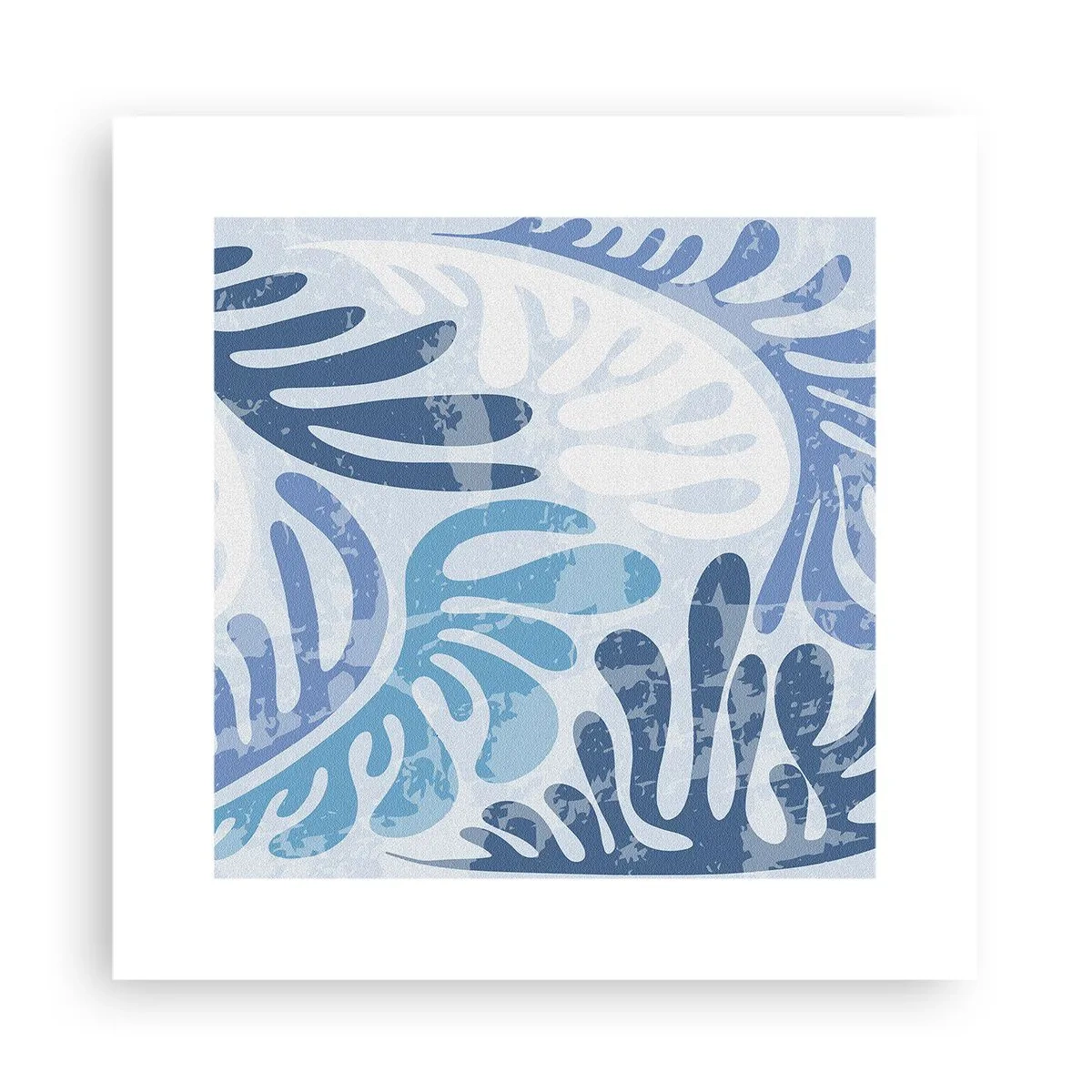 Plagát - Modré papradie - 30x30 cm