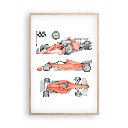 Plagát v ráme zo svetlého duba - Dobehnúť sen - 61x91 cm