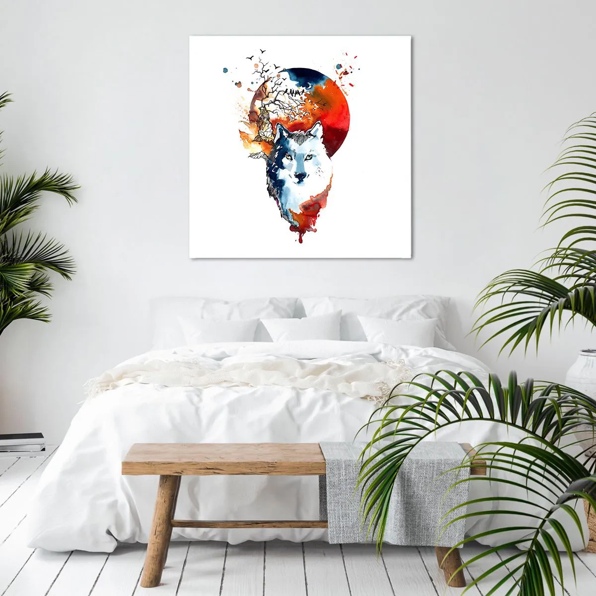 Obraz na plátne - Nosom na skle - 70x70 cm