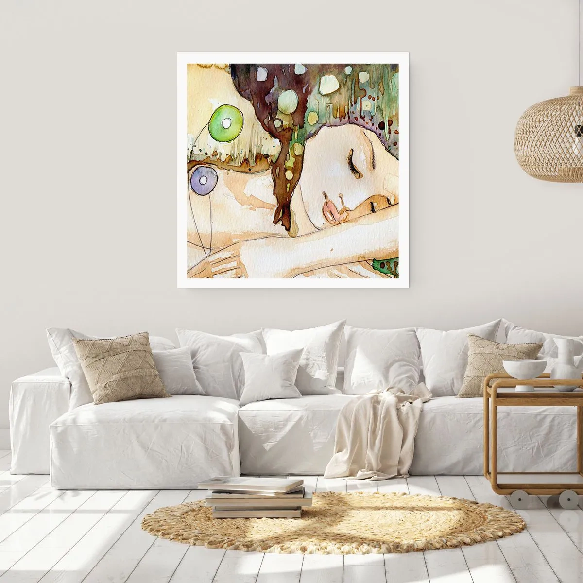 Plagát - Smaragdovo-fialový sen - 60x60 cm