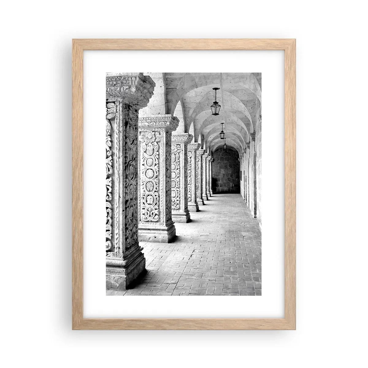 Plagát v ráme zo svetlého duba - Kam…? - 30x40 cm