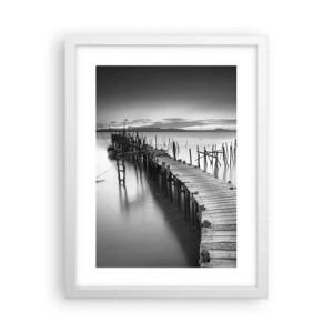 Plagát v bielom ráme - Pokoj zabudnutého brehu - 30x40 cm