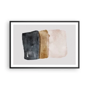 Plagát v čiernom ráme - Kompozícia zemitých farieb - 91x61 cm