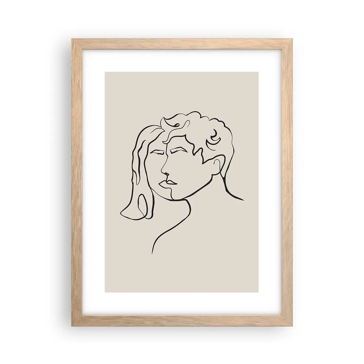Plagát v ráme zo svetlého duba - A bola jednota - 30x40 cm