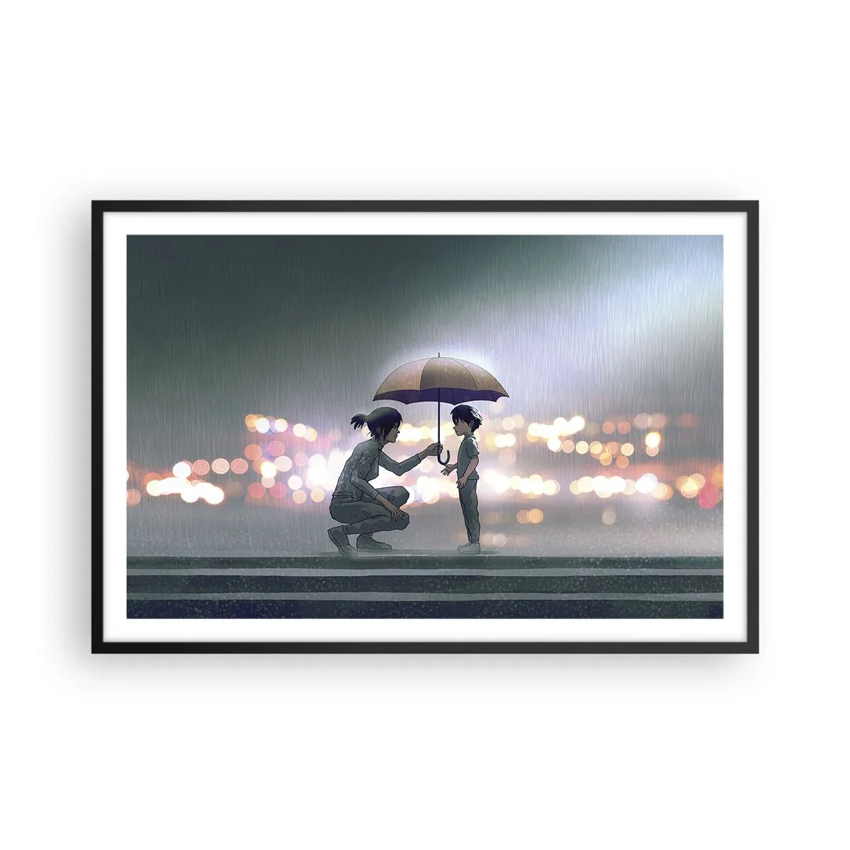 Plagát v čiernom ráme - A všetko je v poriadku - 91x61 cm