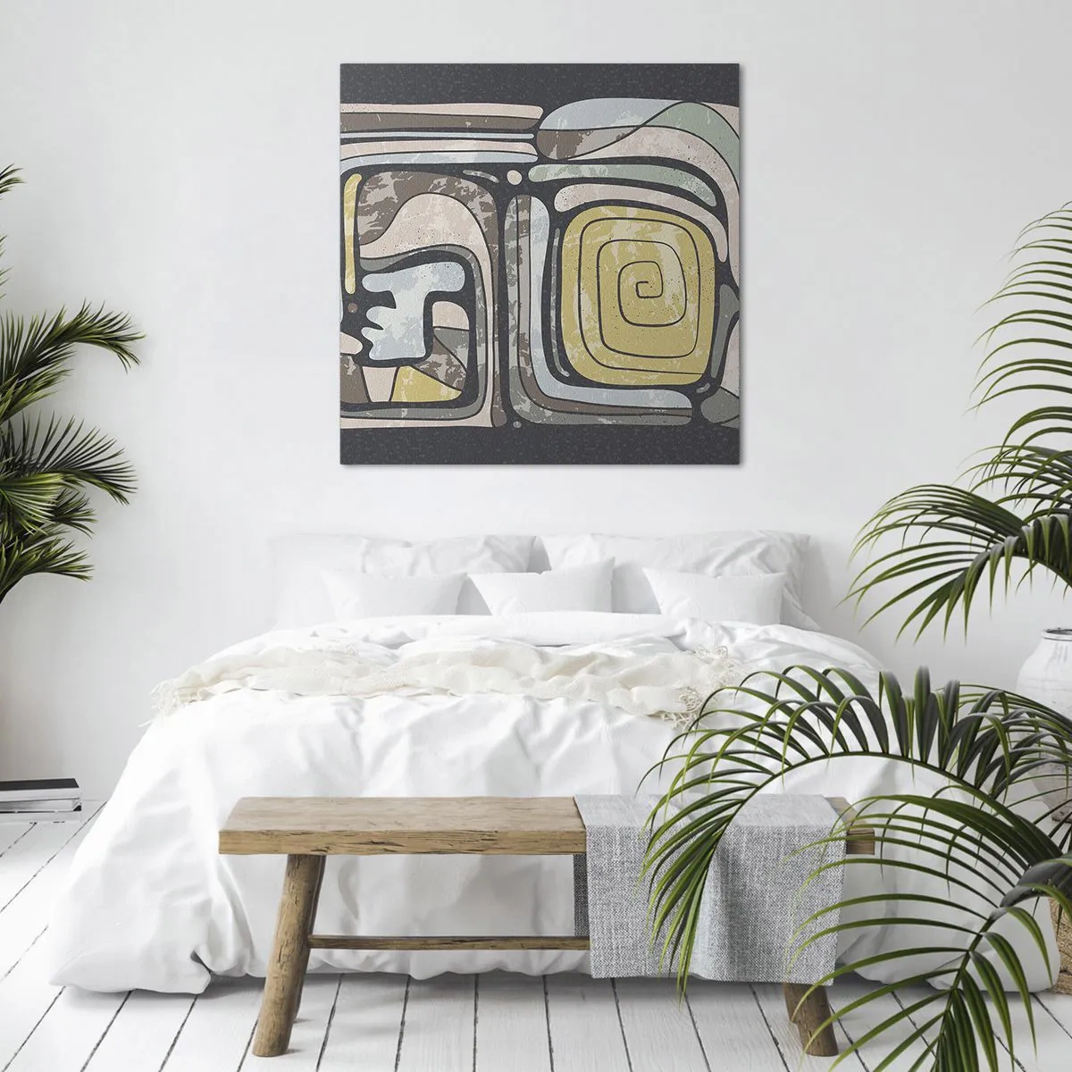 Obraz na plátne - Abstrakcia v predkolumbovskom duchu - 50x50 cm