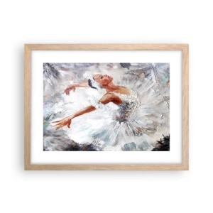 Plagát v ráme zo svetlého duba - Jemná a ľahká ako tyl - 40x30 cm