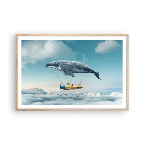 Plagát v ráme zo svetlého duba - Prečo by nie? - 91x61 cm