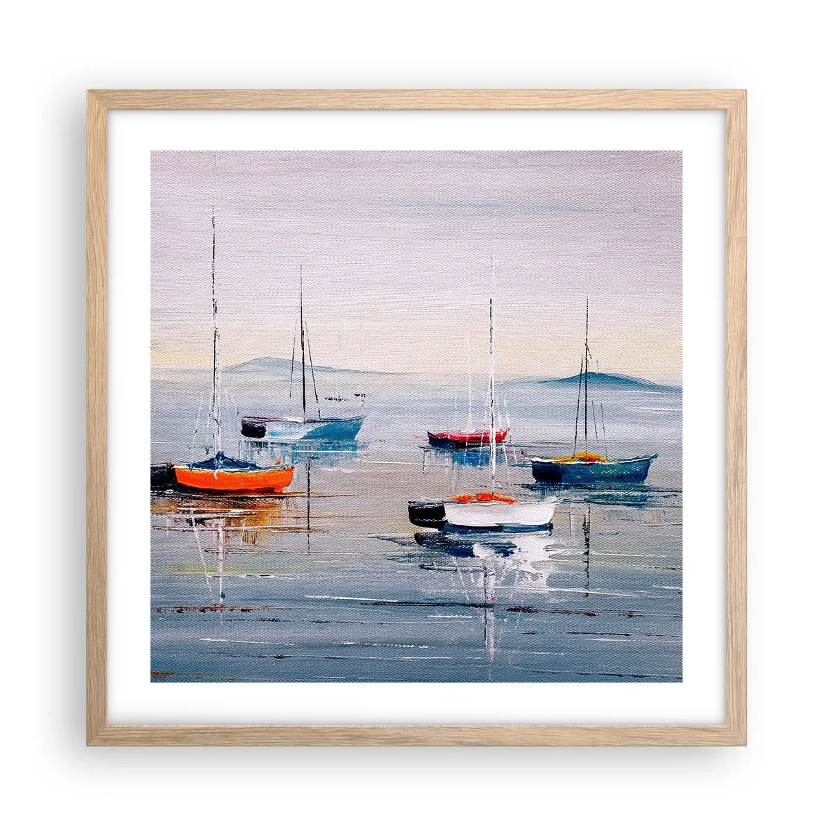 Plagát v ráme zo svetlého duba - Zaslúžený odpočinok - 50x50 cm