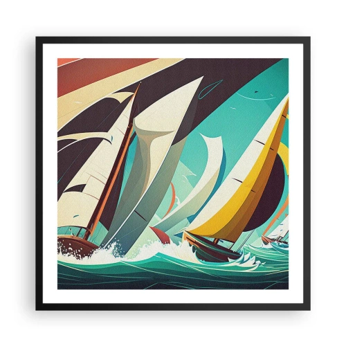 Plagát v čiernom ráme - Ako vychádzať so živlami - 60x60 cm