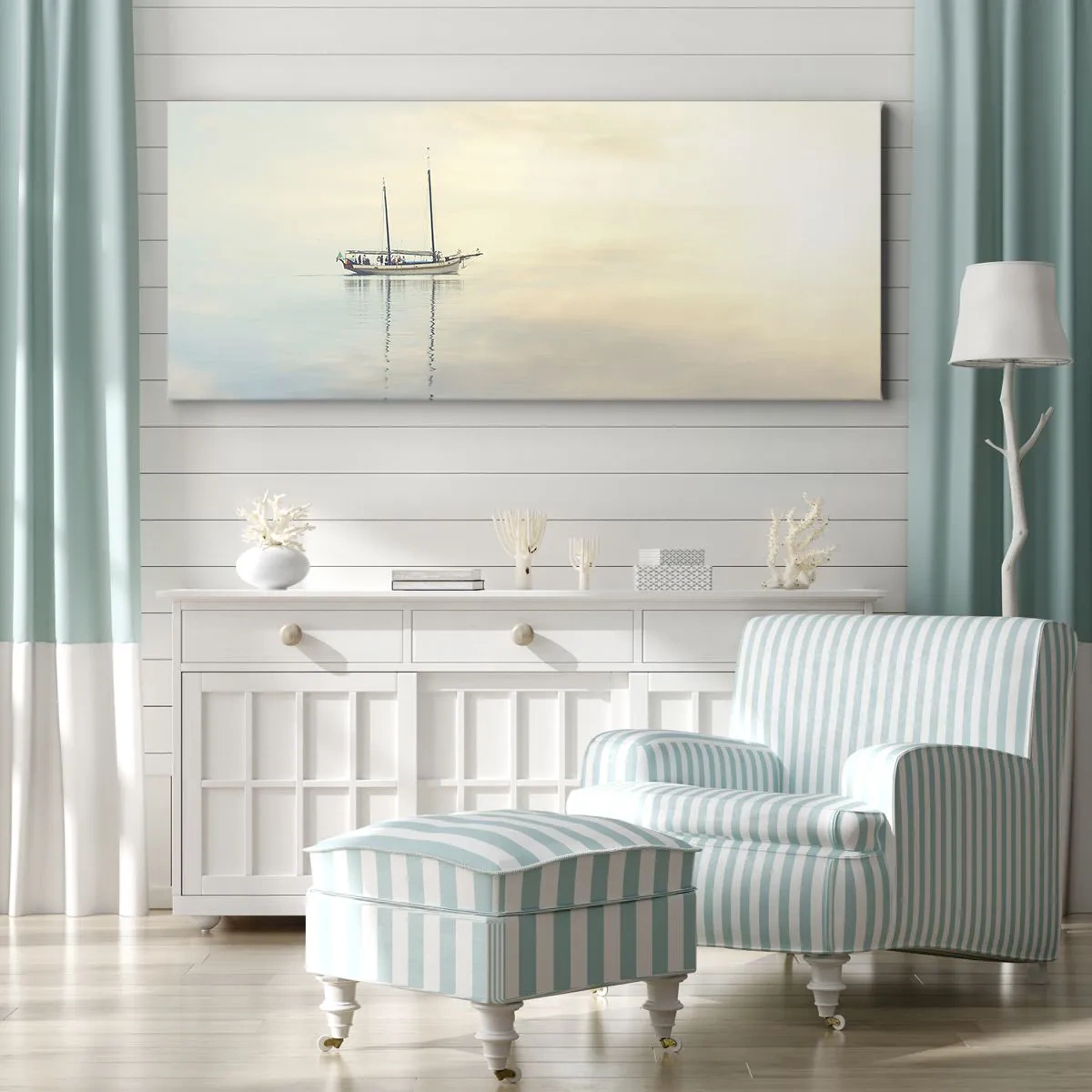 Obraz na plátne - V mori ticha - 160x50 cm