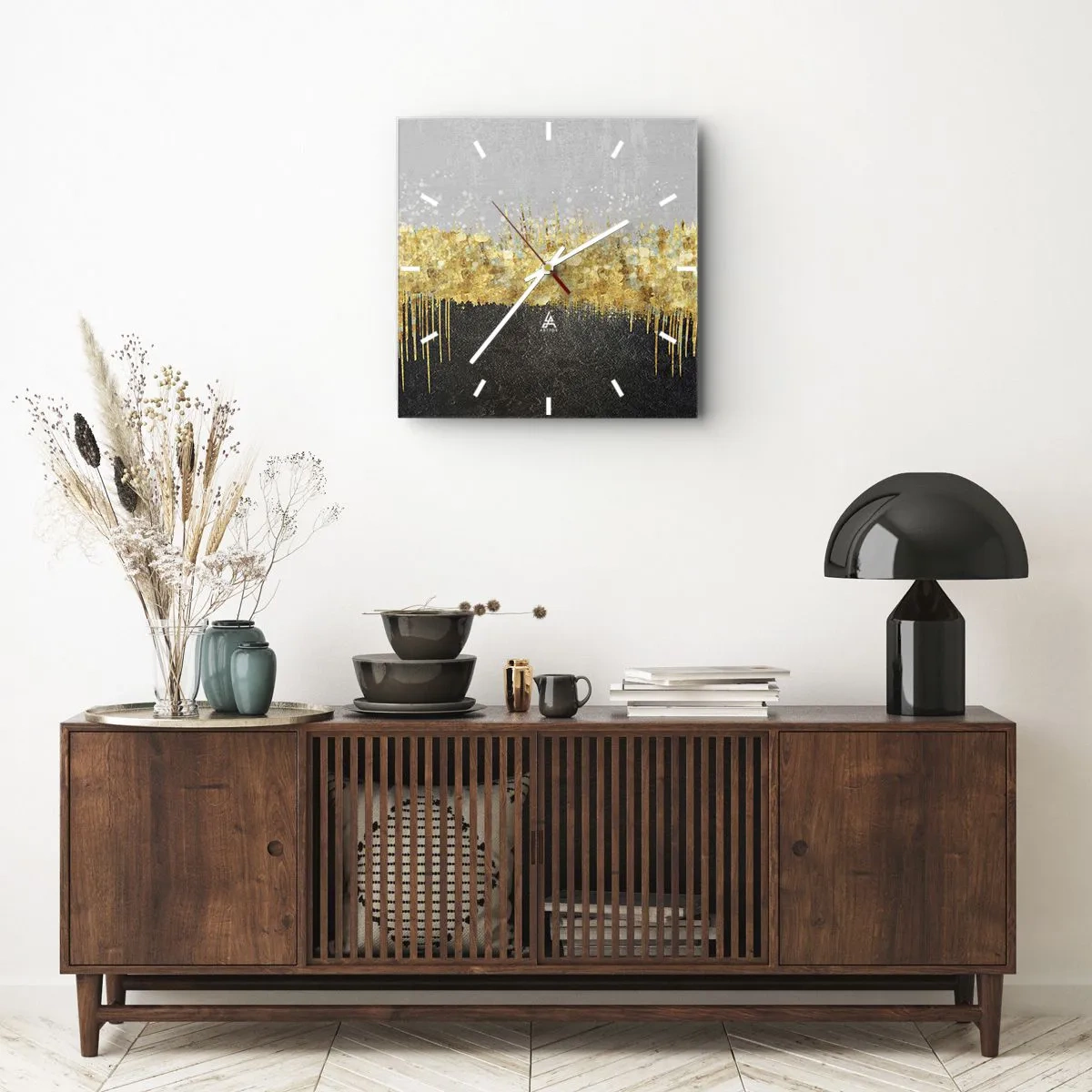 Nástenné hodiny - Dovnútra a nahor - 40x40 cm