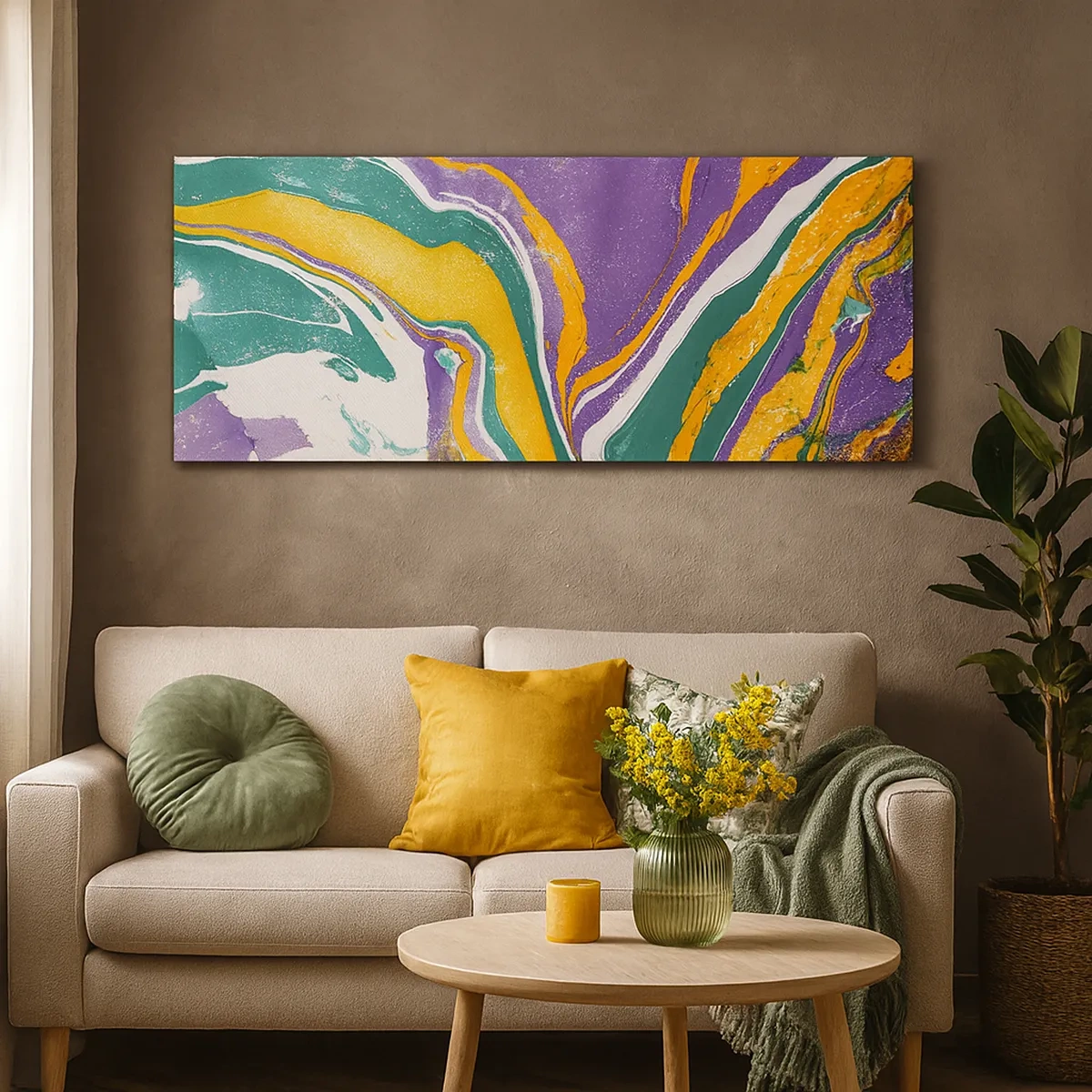 Obraz na plátne - Vlny farieb - 30x30 cm