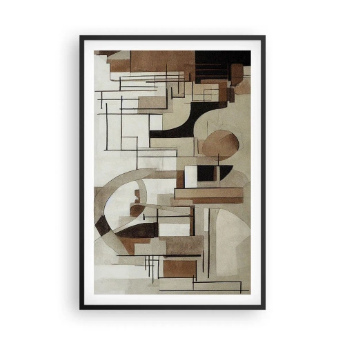 Plagát v čiernom ráme - Mestská krajina 2.0 - 61x91 cm