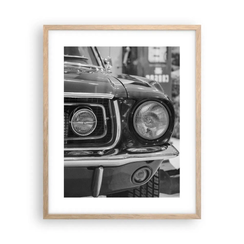 Plagát v ráme zo svetlého duba - Divoká jazda - 40x50 cm