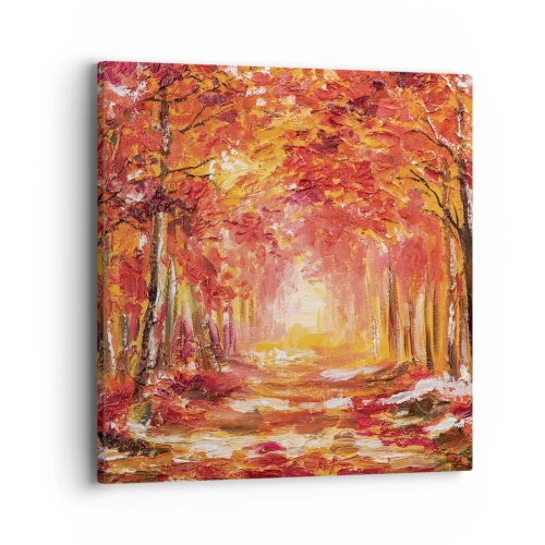 Obraz na plátne - Medený les - 40x40 cm