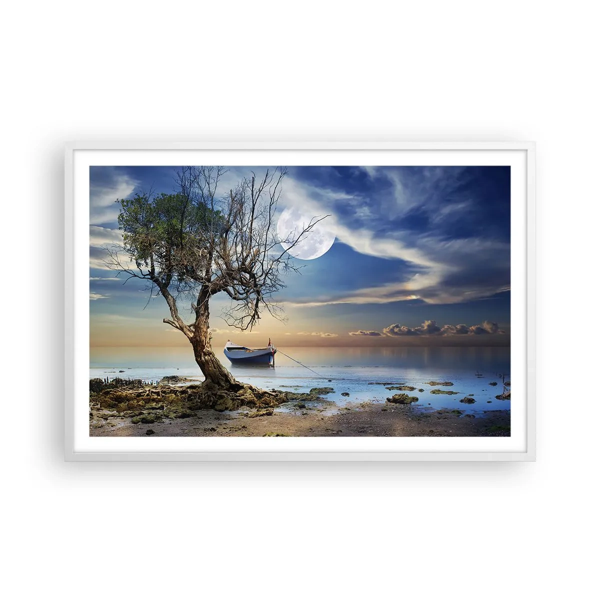 Plagát v bielom ráme - Je to koniec alebo začiatok? - 91x61 cm