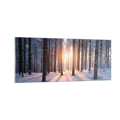 Obraz na skle - Jasne čierne na bielom - 100x40 cm