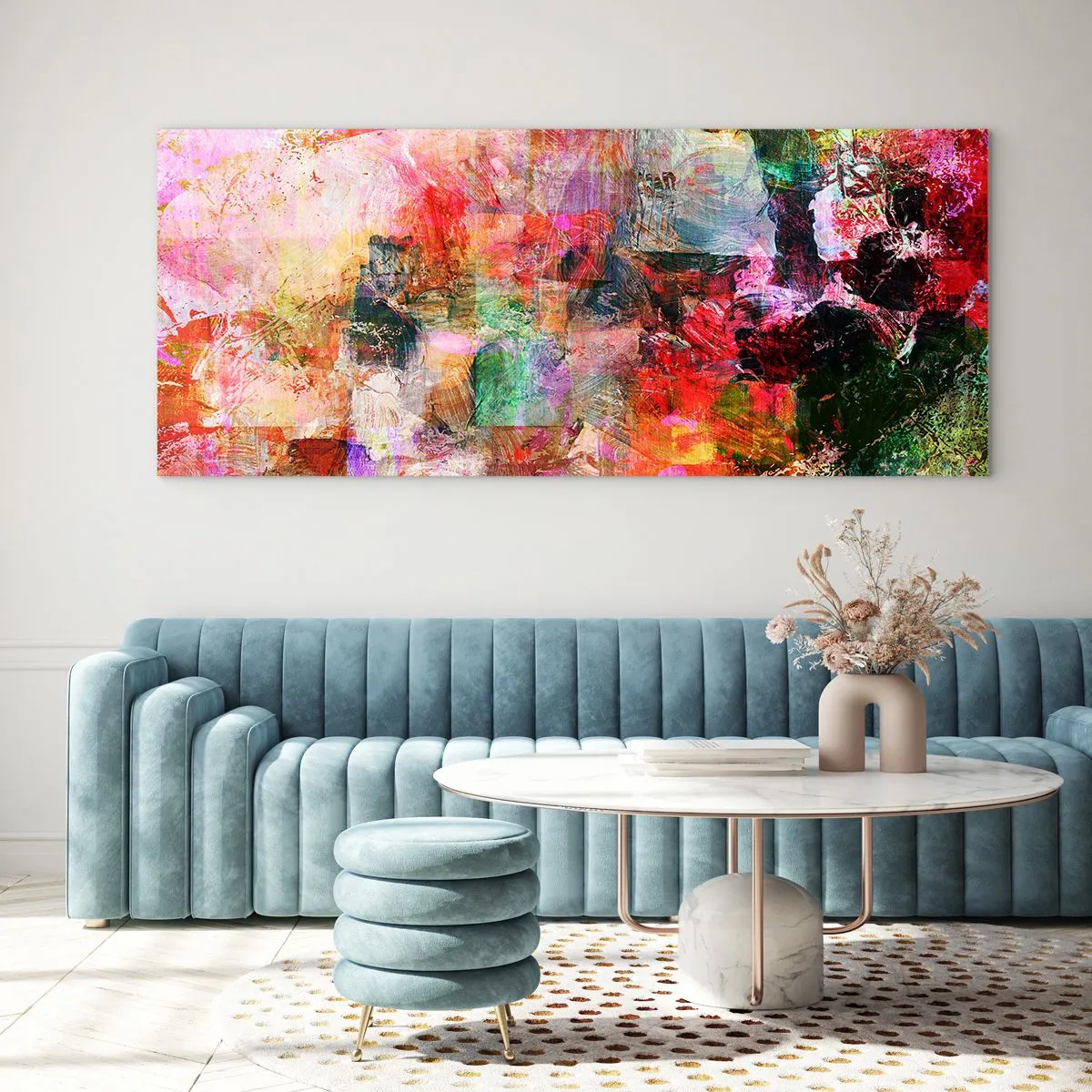 Obraz na skle - Cesta ružovú - 100x40 cm