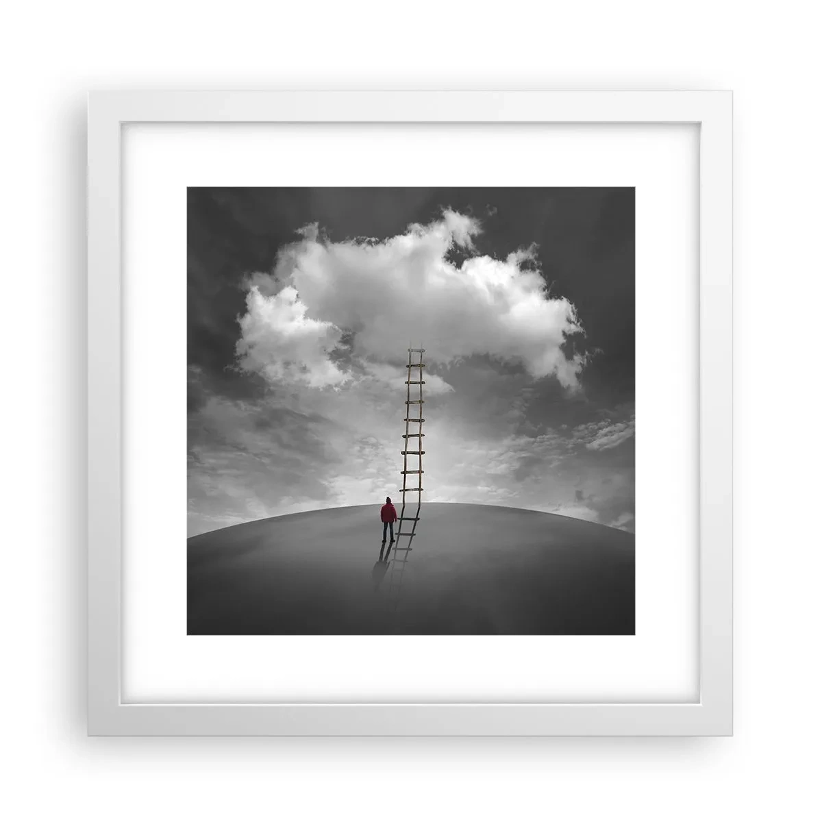 Plagát v bielom ráme - Všetko je možné - 30x30 cm