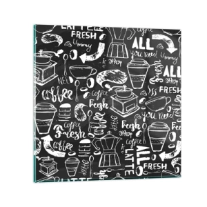 Obraz na skle - All you need is… - 60x60 cm