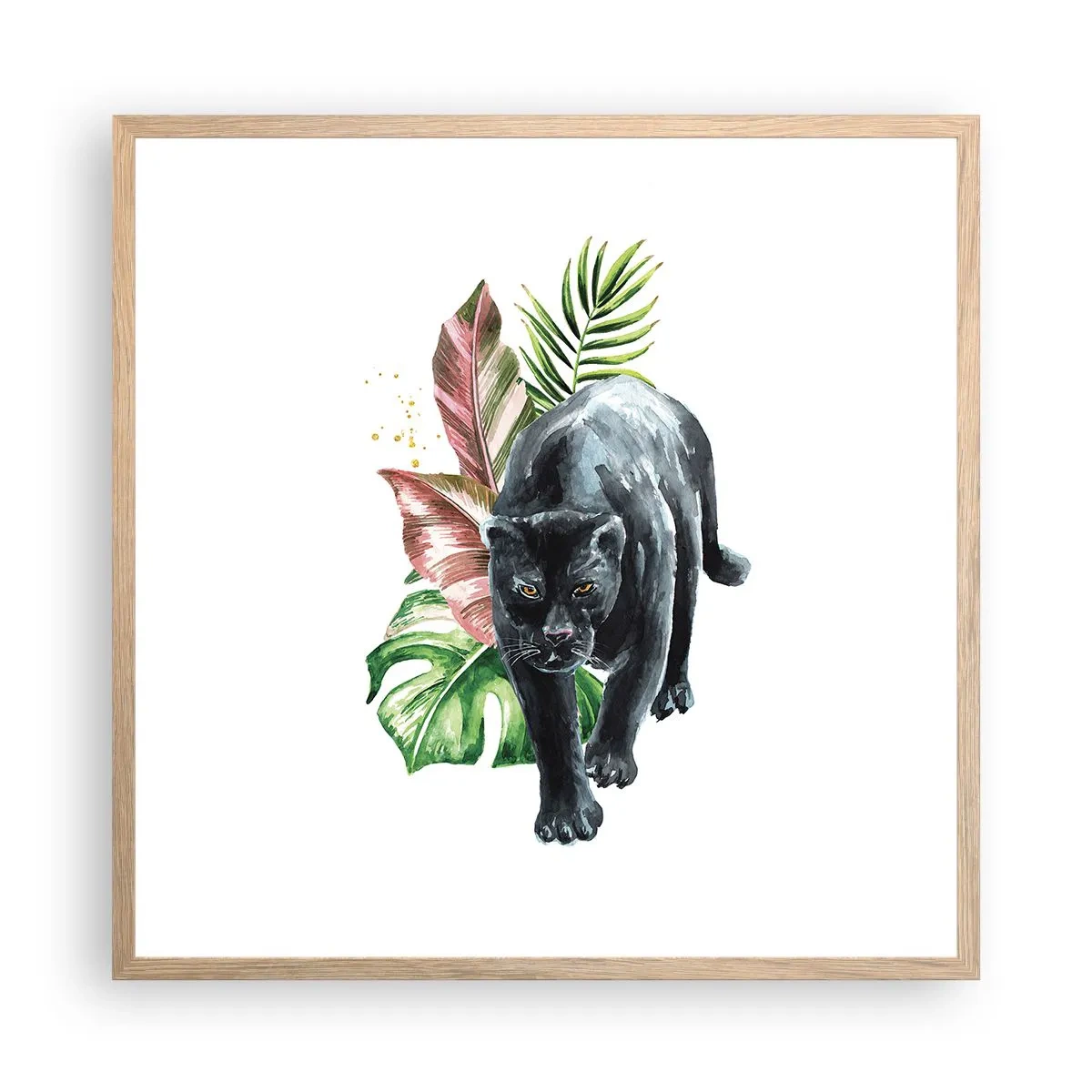 Plagát v ráme zo svetlého duba - Divokosť v srdci - 60x60 cm