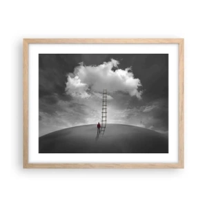 Plagát v ráme zo svetlého duba - Všetko je možné - 50x40 cm