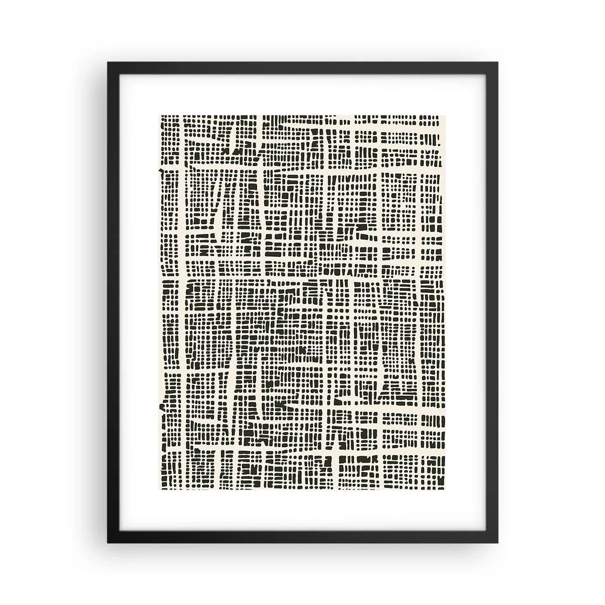 Plagát v čiernom ráme - Tkaná kompozícia - 40x50 cm