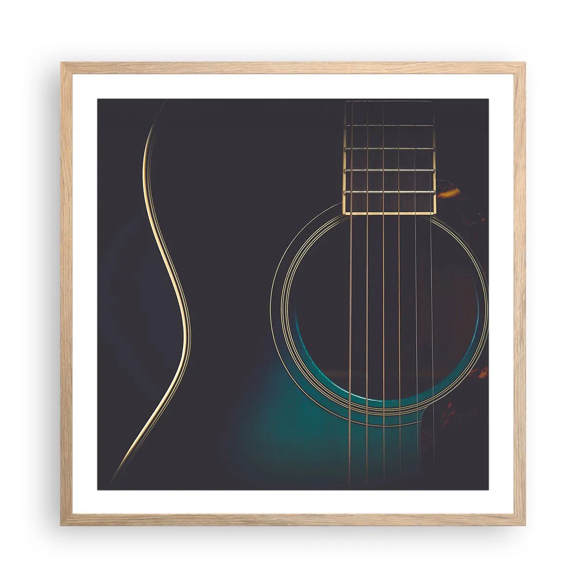 Plagát v ráme zo svetlého duba - Okamih, než to zaznie - 60x60 cm