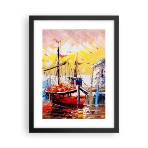 Plagát v čiernom ráme - Šťastný návrat - 30x40 cm