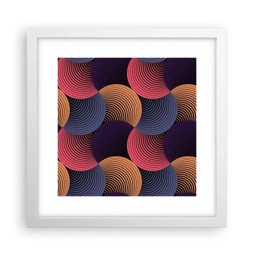 Plagát v bielom ráme - V kruhovom rytme - 30x30 cm