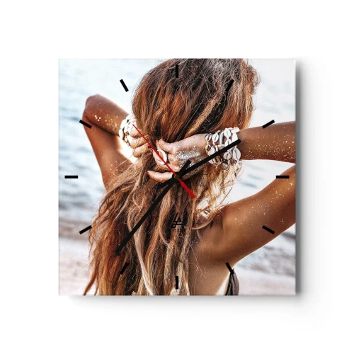 Nástenné hodiny - Sestra vody a slnka - 30x30 cm