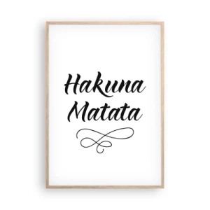 Plagát v ráme zo svetlého duba - Najlepšia rada - 70x100 cm