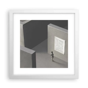 Plagát v bielom ráme - Kde to ale som? - 30x30 cm