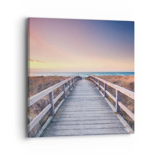 Obraz na plátne - Baltská večerná polárna žiara - 40x40 cm