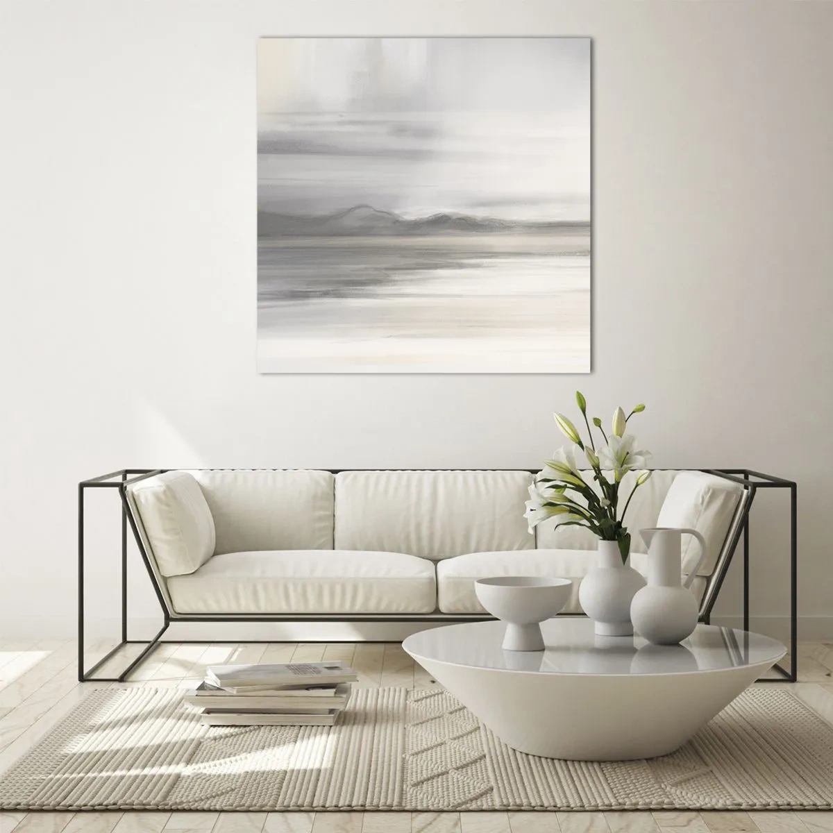 Obraz na skle - Zamyslená diaľka - 70x70 cm