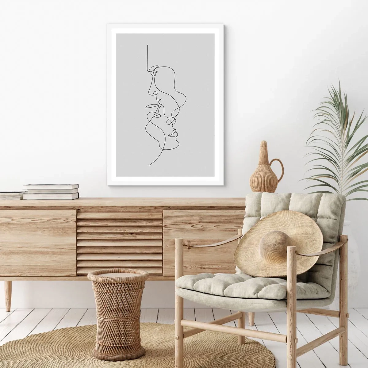 Plagát v bielom ráme - Žiar vášnivých túžob - 70x100 cm