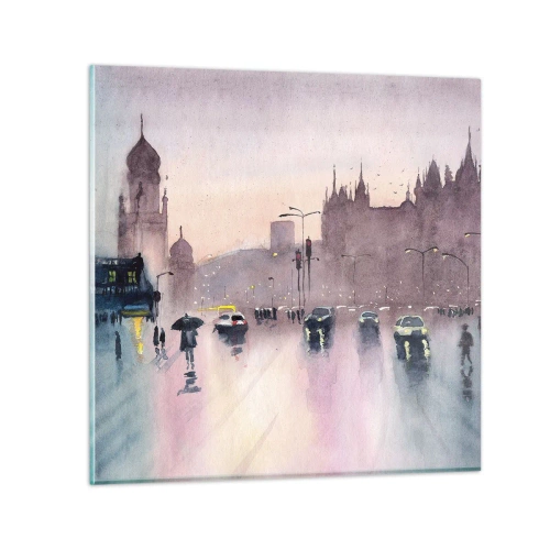 Obraz na skle - V daždivom opare - 60x60 cm
