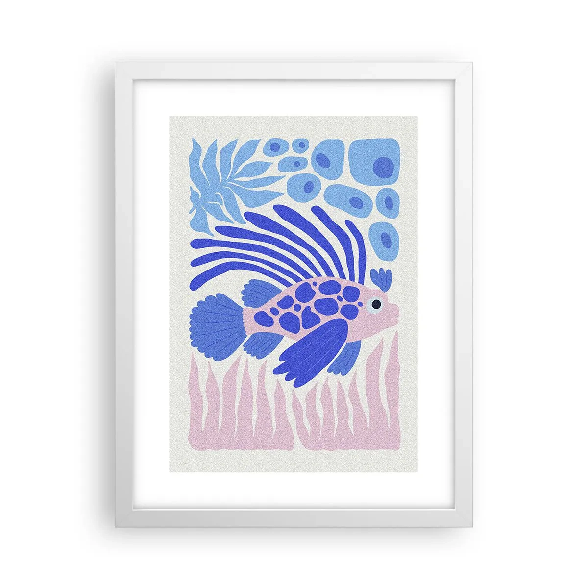 Plagát v bielom ráme - Vo svojom živle - 30x40 cm