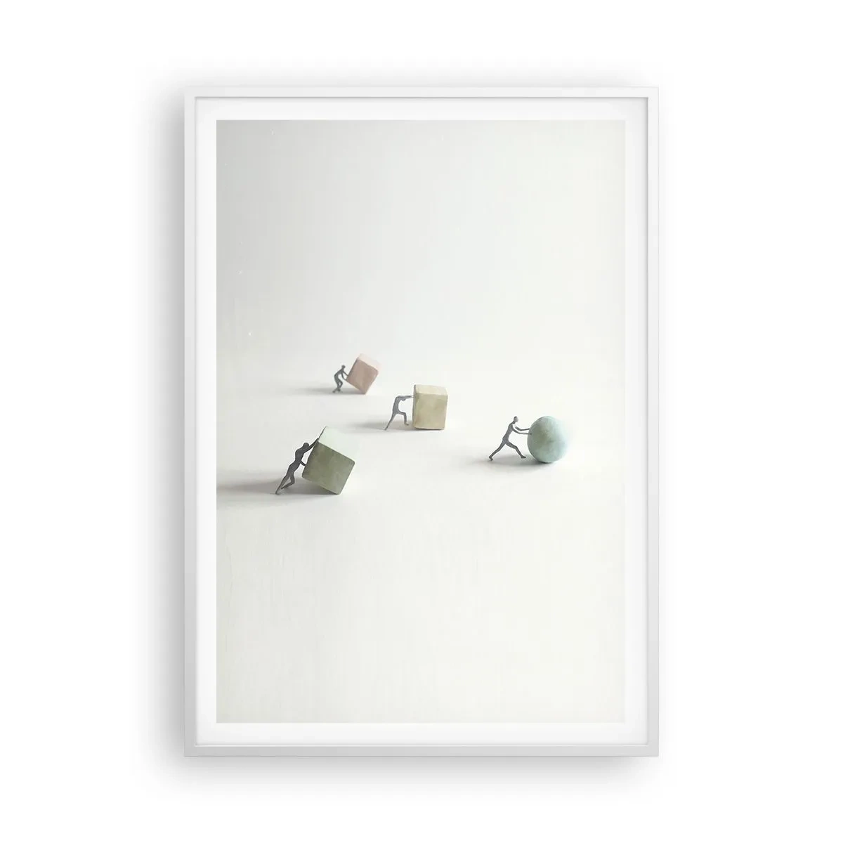 Plagát v bielom ráme - Život samotný - 70x100 cm